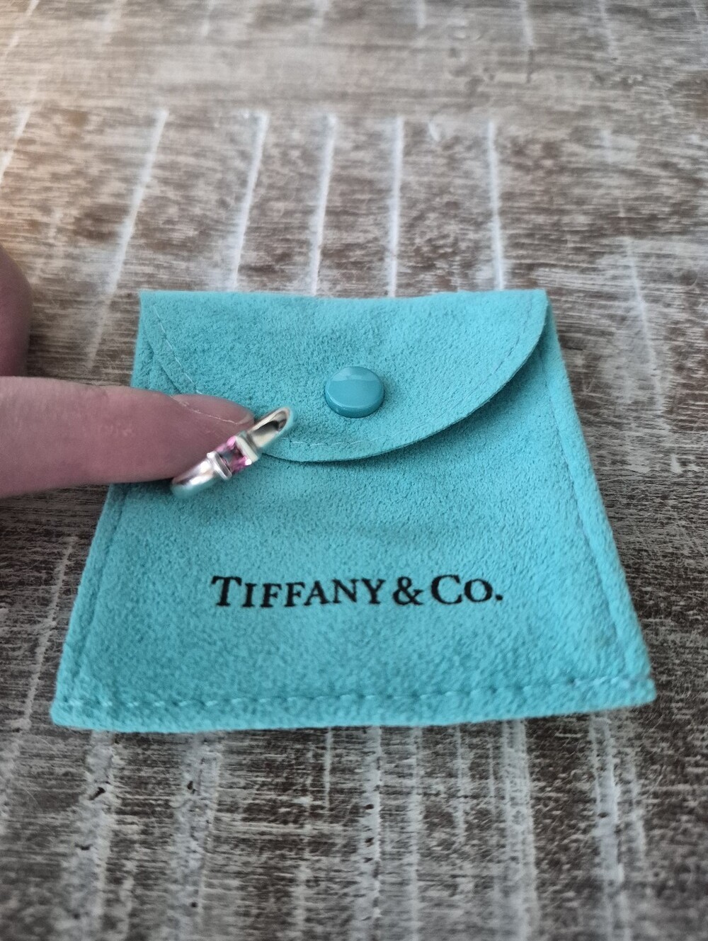 Tiffany & Co Pink Tourmaline Stacking Ring - Picture 8 of 8
